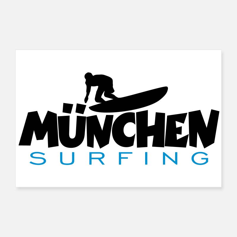 München Surfing Poster 60x40 cm