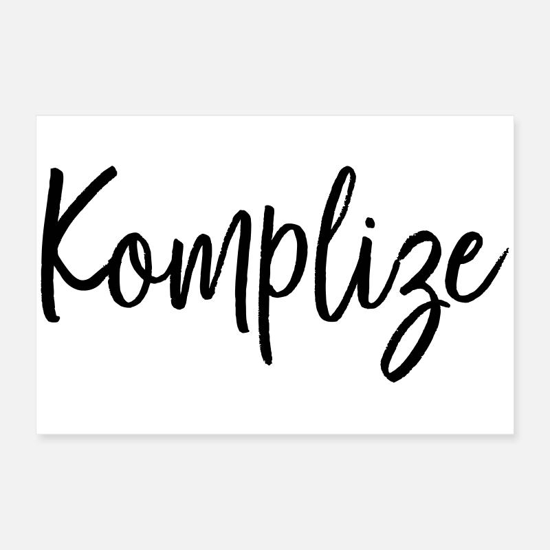 Komplize Freund Partner Geschenk Poster 60x40 cm