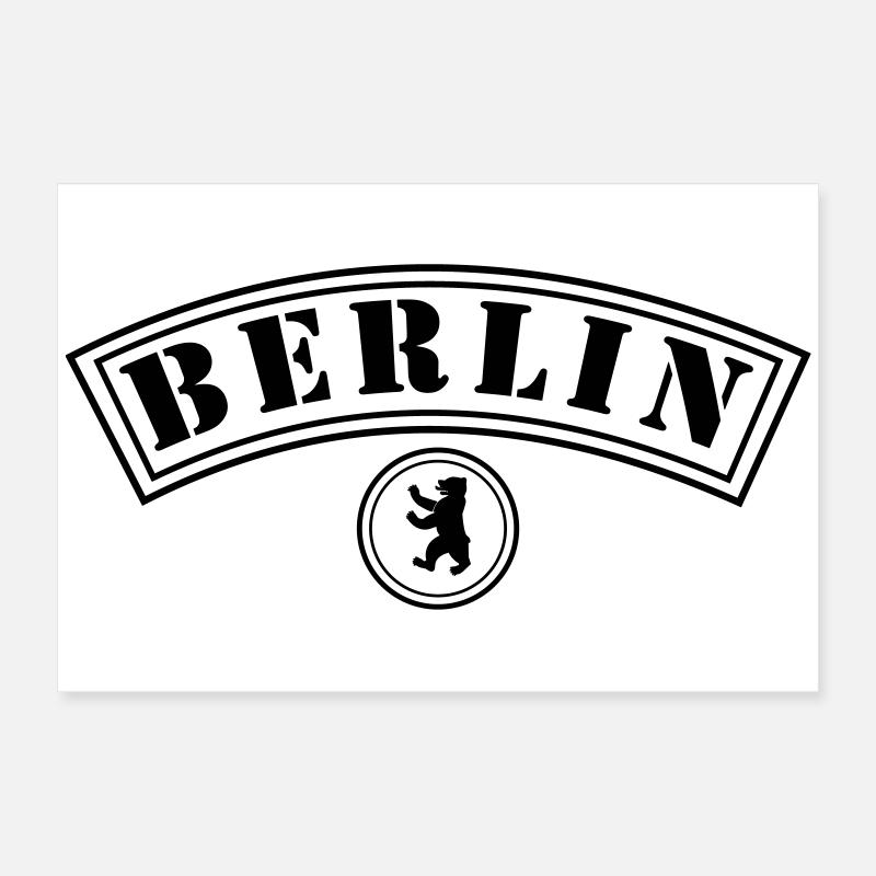 Berlin mit Bär Poster 60x40 cm