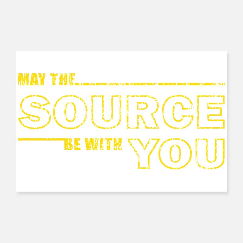 Que la source soit avec vous – Geek Tee Poster 60 x 40 cm