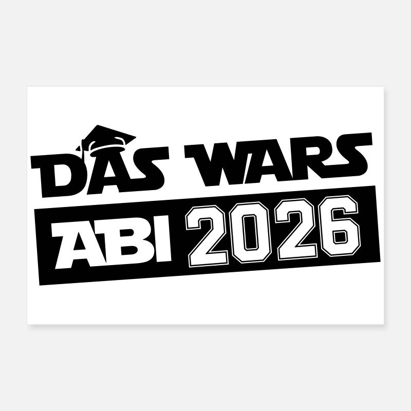 Das wars Abi 2026 Poster 60x40 cm
