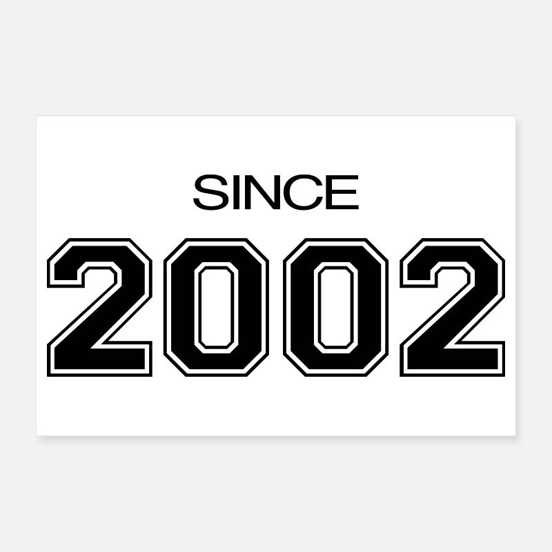 2002 Geburtstagsgeschenk Poster 60x40 cm