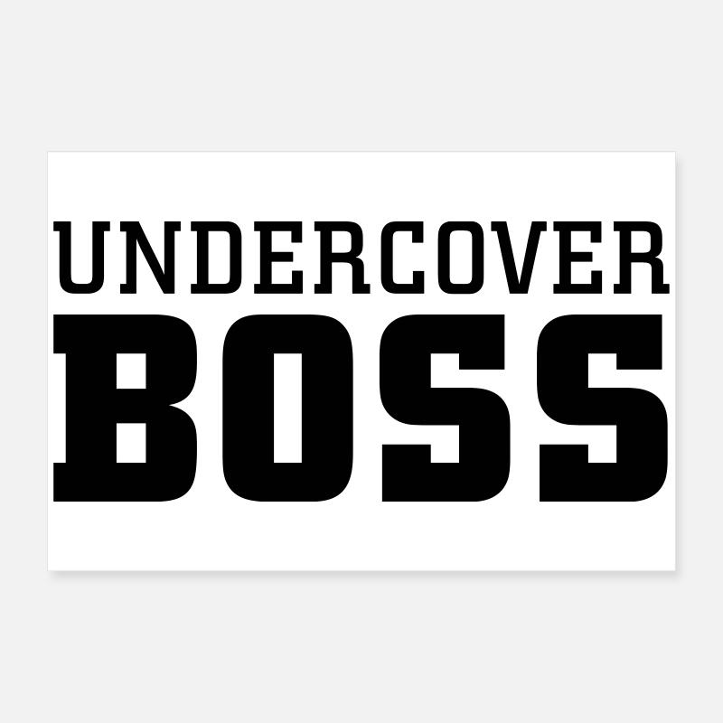 Undercover Boss - Poster 60 x 40 cm - blanc