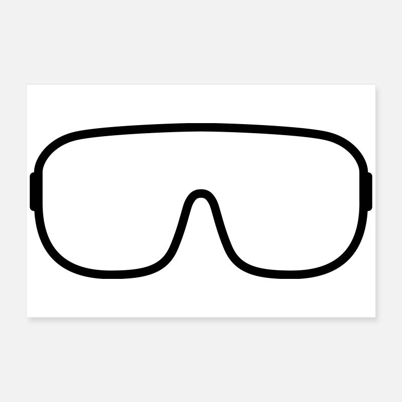 Goggles Ski Goggles Icon Outline Poster 24" x 16" (60x40 cm)