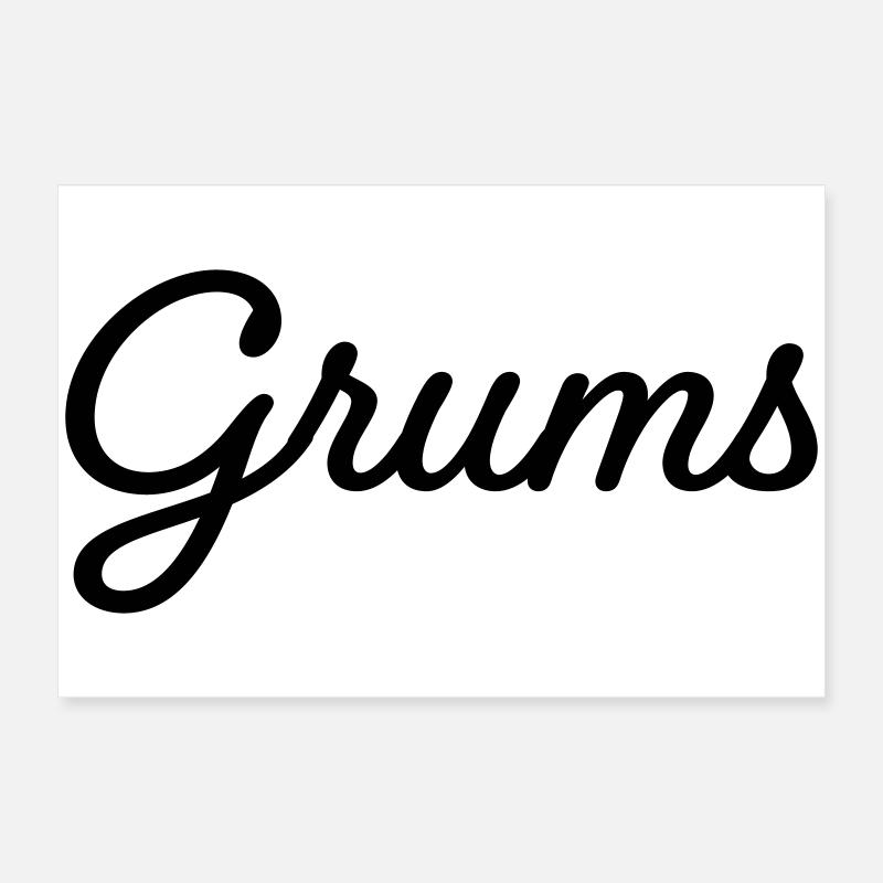 Grums schwarz Poster 60x40 cm