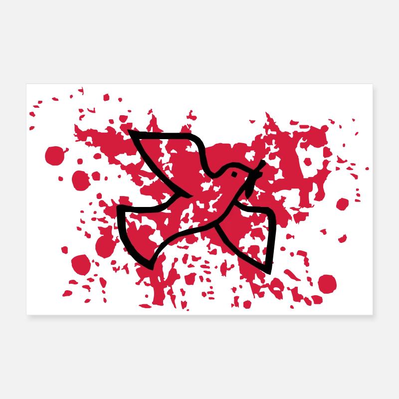 Friedenstaube im Blut Poster 60x40 cm