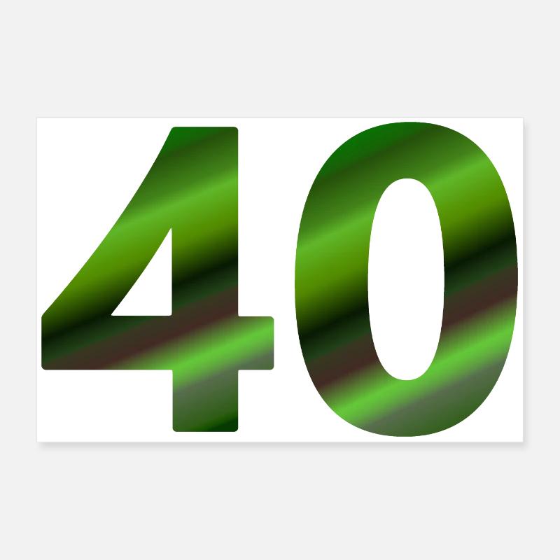 geburtstagsfeier, 40 grüntöne Poster 60x40 cm