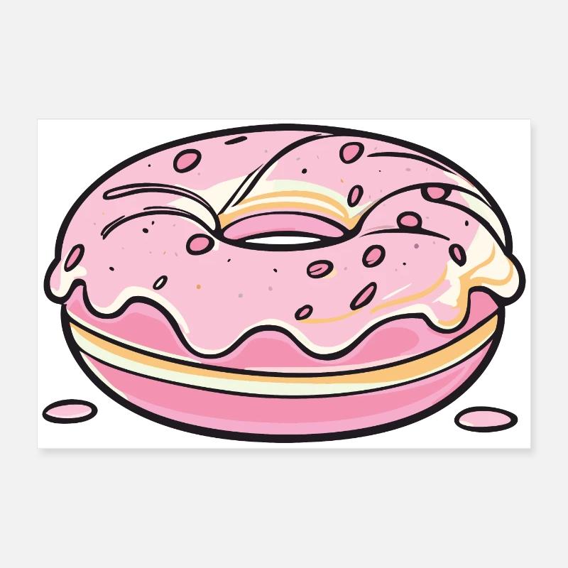 Donut - pink Poster 24" x 16" (60x40 cm)