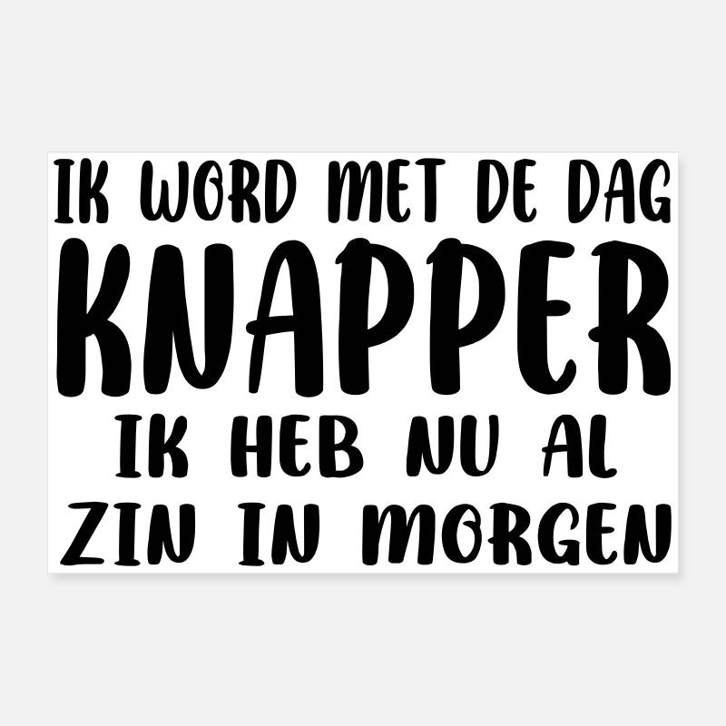 Je deviens de plus en plus beau. Hâte à demain # Poster 60 x 40 cm