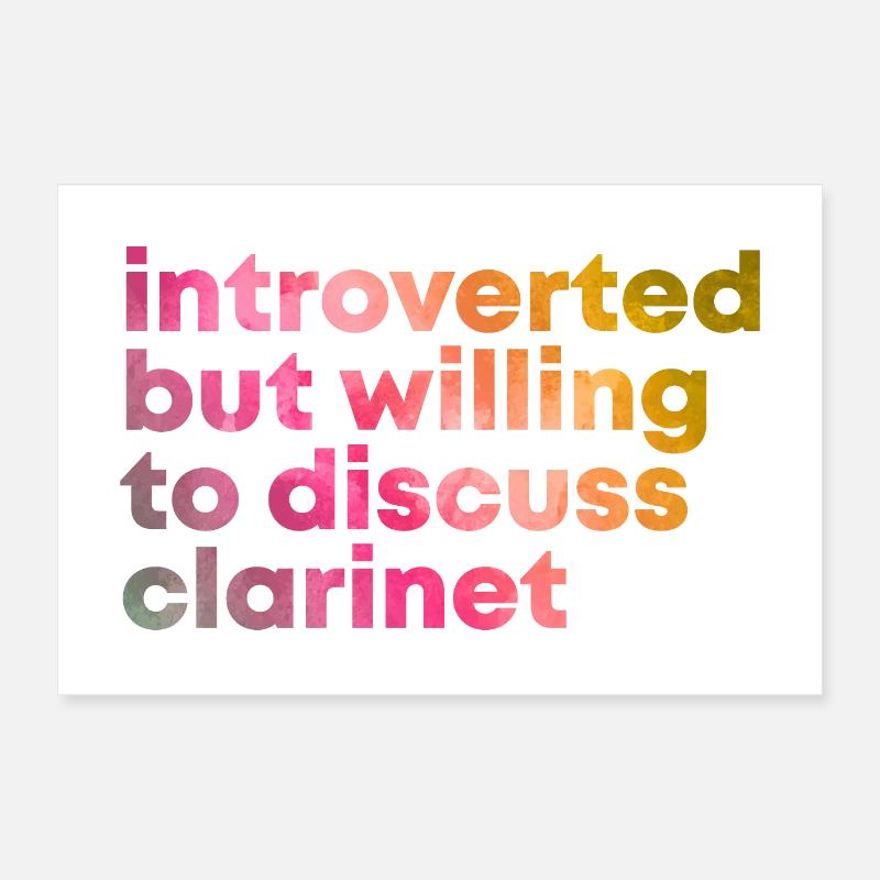 clarinette Poster 60 x 40 cm