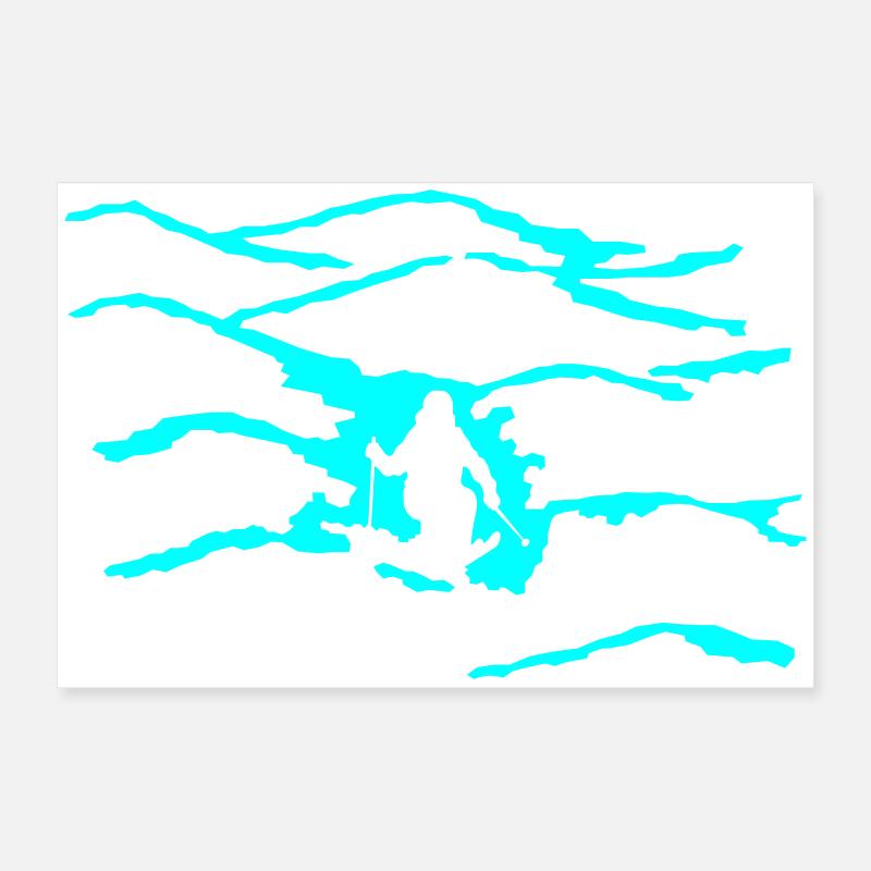 Ski de bosses Poster 60 x 40 cm