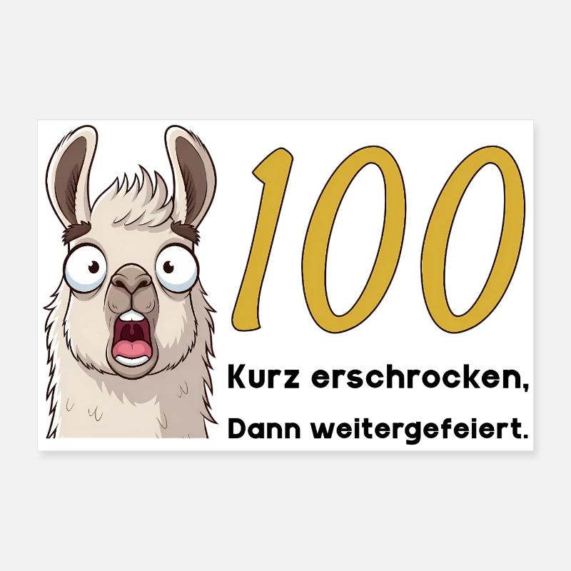 100e anniversaire – brièvement effrayé, puis célébré Poster 60 x 40 cm