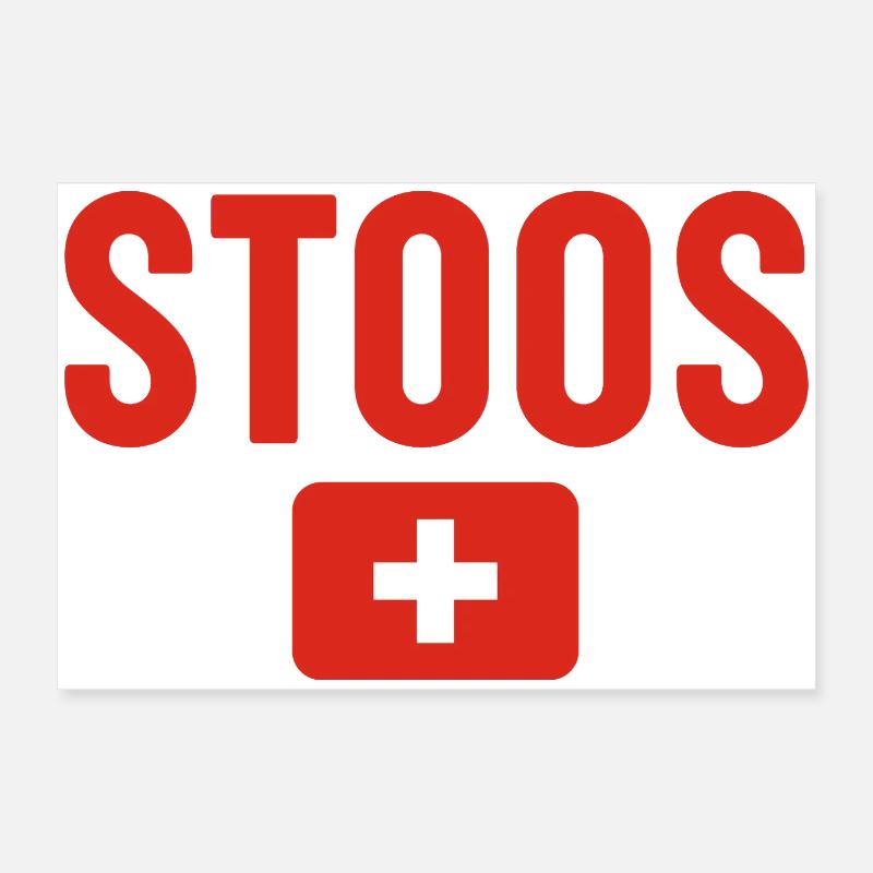 Stoos Switzerland Flag Poster 24" x 16" (60x40 cm)