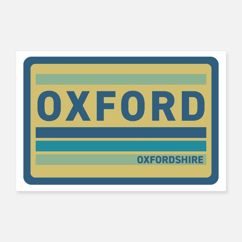 Écusson vintage de l’insigne de style Oxford Poster 60 x 40 cm