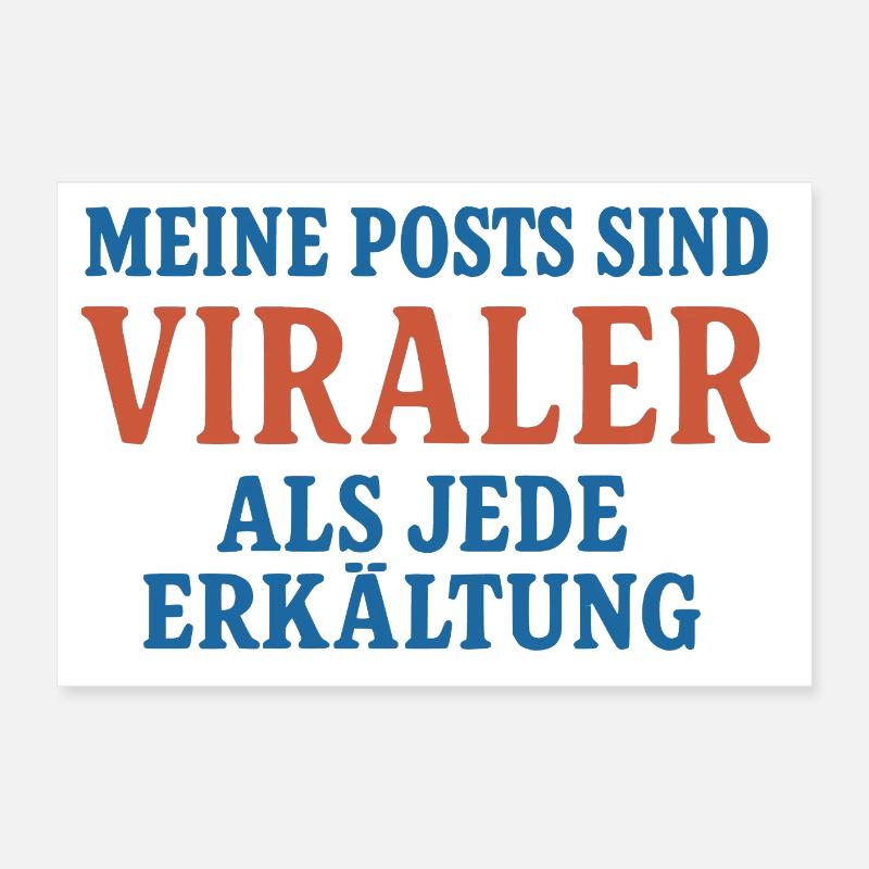 Virale Posts Poster 60x40 cm