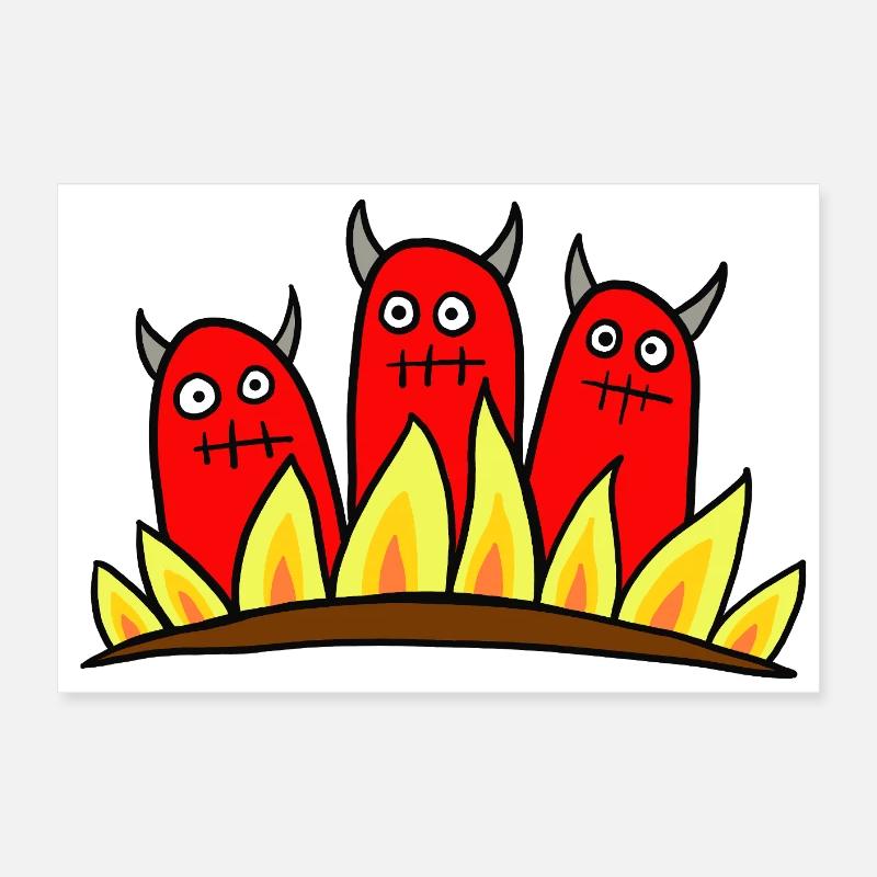 3 Diables Poster 60 x 40 cm