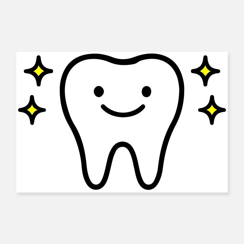 Dent mignonne Poster 60 x 40 cm