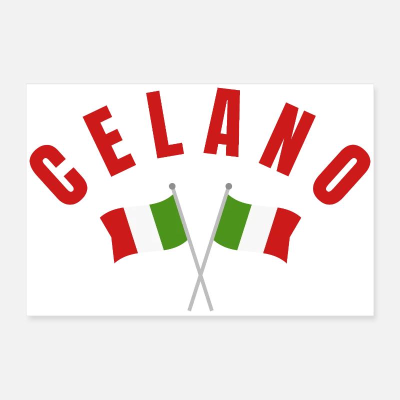 Celano Italian Flags Poster 24" x 16" (60x40 cm)
