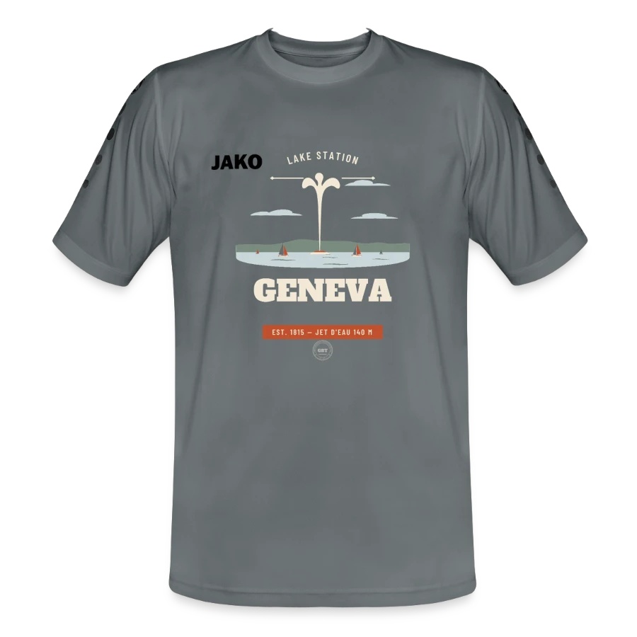 Geneva badge on a jako jersey team, grey