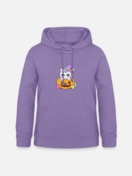 Kürbis-Einhorn - Frauen Hoodie - Lavendel