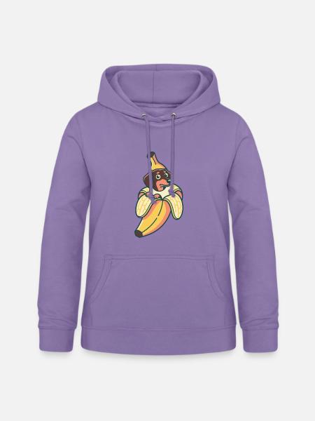 Dackel Banane - Frauen Hoodie - Lavendel