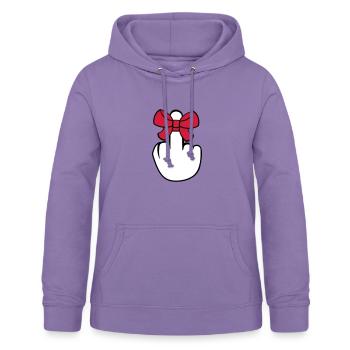 wichser mittelfinger zeigen beleidigen fick dich f - Frauen Hoodie - Lavendel - Vorne - AI Model Female 172 light (172cm)