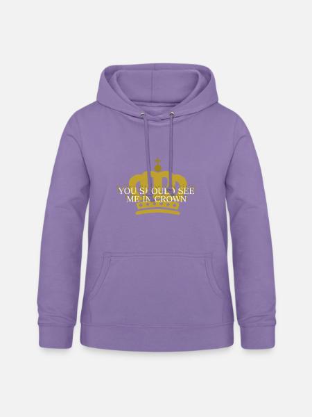 goldene Krone - Frauen Hoodie - Lavendel