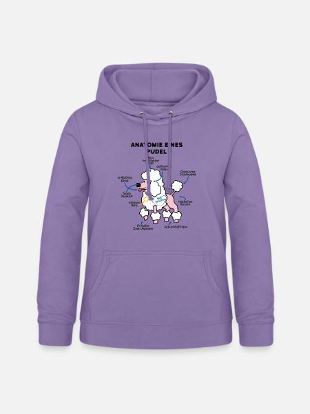 Pudel Hund Anatomie - Frauen Hoodie - Lavendel