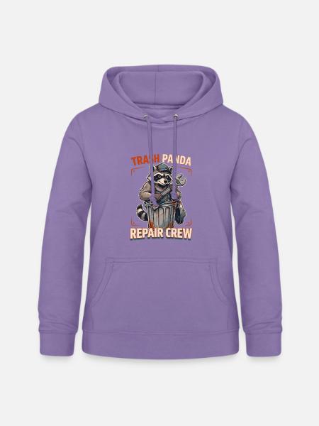 Trash Panda Reparatur Crew - Frauen Hoodie - Lavendel