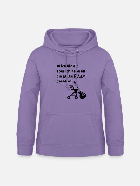Rollator mit Gitarre - Frauen Hoodie - Lavendel