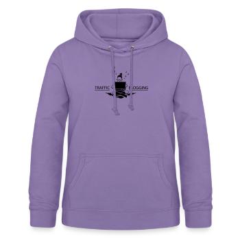Blogging de trafic - Sweat à capuche Femme - lavande - Devant - AI Model Female 172 light (172cm)