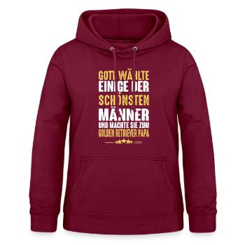 Golden Retriever Papa - Golden Retriever - Frauen Hoodie - Bordeaux - Vorne - AI Model Female 172 light (172cm)