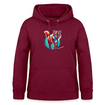 Fuchs Slackline - Frauen Hoodie - Bordeaux - Vorne - AI Model Female 172 light (172cm)