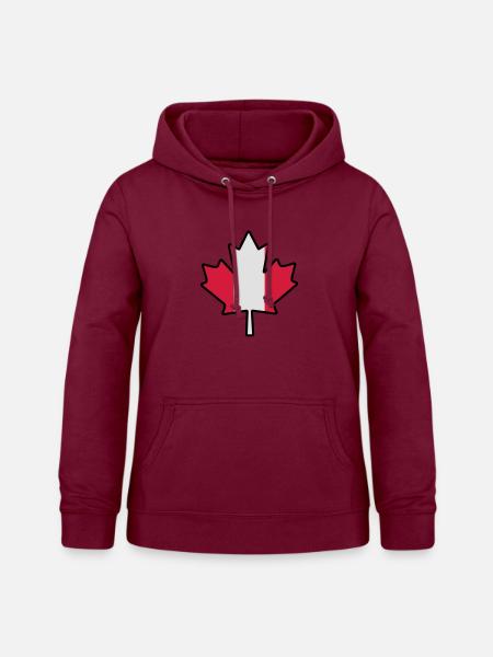 Canada leaf - Frauen Hoodie - Bordeaux