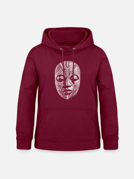 Maske - Frauen Hoodie - Bordeaux