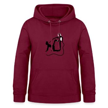 mariage baccalauréat mariage baccalauréat esclave - Sweat à capuche Femme - bordeaux - Devant - AI Model Female 172 light (172cm)