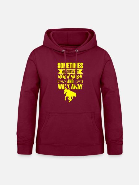 pferd reit spruch - Frauen Hoodie - Bordeaux