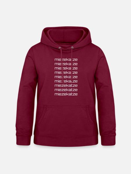 Techno Miezekatze - Frauen Hoodie - Bordeaux