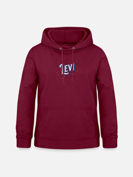 Levi Namen personalisiert - Frauen Hoodie - Bordeaux
