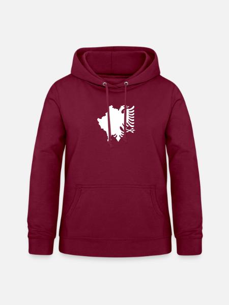 Kosovo - Albaner weiß - Frauen Hoodie - Bordeaux