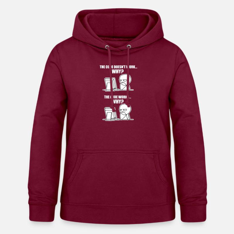 it computer computer science electronics saying funny - Women's Hoodie - bordeaux