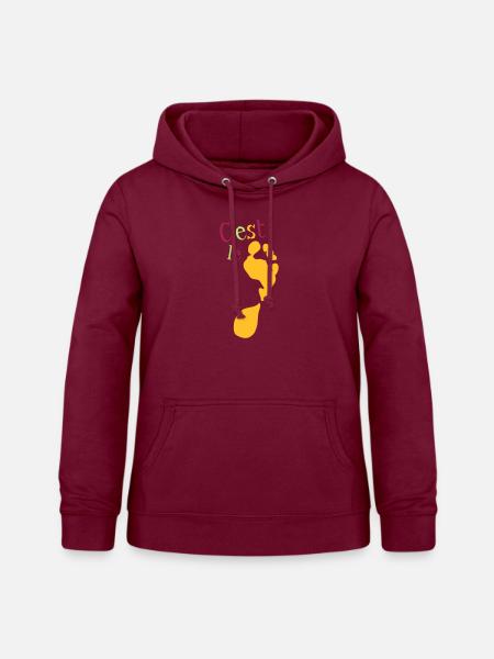 das mit dem Fuß - Frauen Hoodie - Bordeaux