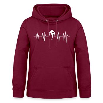 Muay Thai - Sweat à capuche Femme - bordeaux - Devant - AI Model Female 172 light (172cm)
