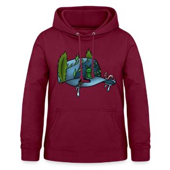 Die Druckkappe! Von Pousse2Bamboo ! - Frauen Hoodie - Bordeaux - Vorne - AI Model Female 172 light (172cm)