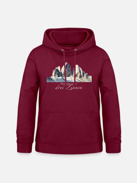 3 Zinnen - Frauen Hoodie - Bordeaux