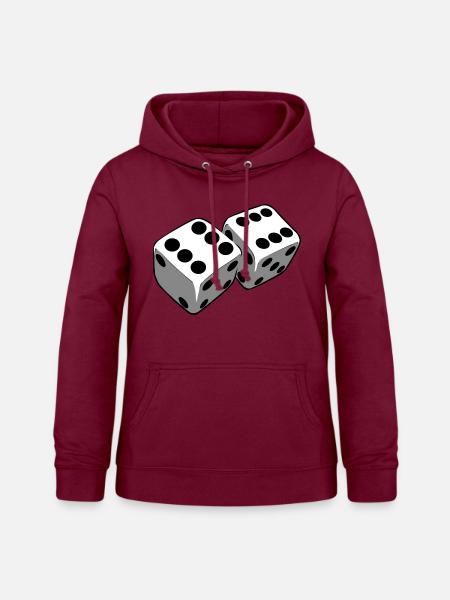 Würfel - Frauen Hoodie - Bordeaux