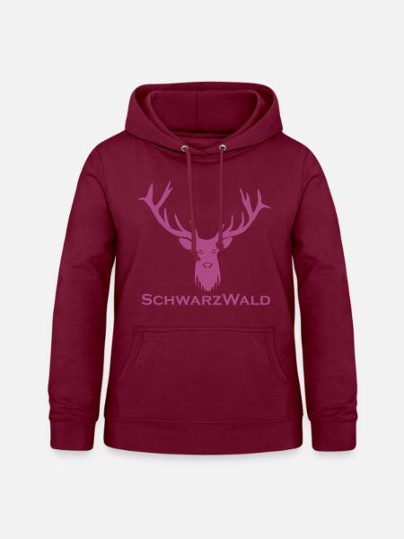 Schwarzwald Hirsch - Uni lila - Frauen Hoodie - Bordeaux