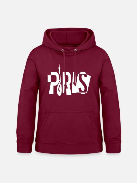 paris-eiffel.ai - Frauen Hoodie - Bordeaux