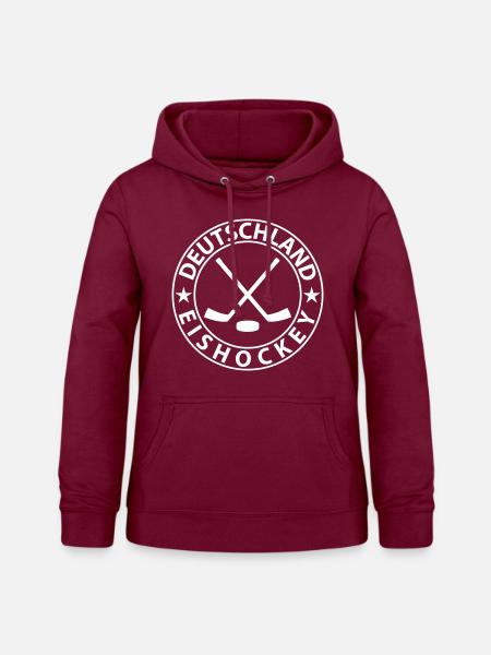Deutschland Eishockey - Frauen Hoodie - Bordeaux