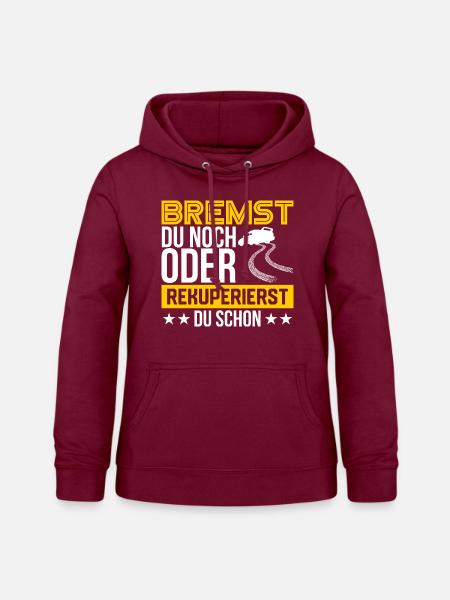 E-Auto Geschenk - Frauen Hoodie - Bordeaux